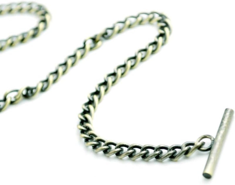 BoShiYa Pocket Watch Chains for Men Vintage Metal Albert Vest Chain Accessories/Color: Gold/Silver/Black/Bronze - Image 4